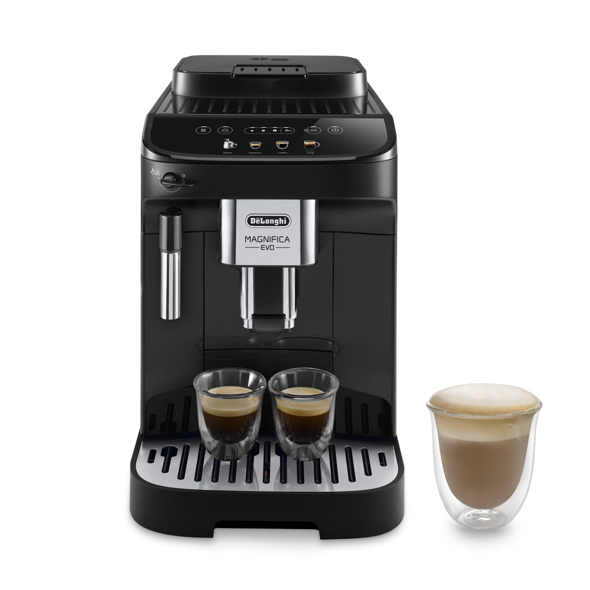 Magnifica Evo, Coffee Maker Automatic with Mousseur à Lait, Noir